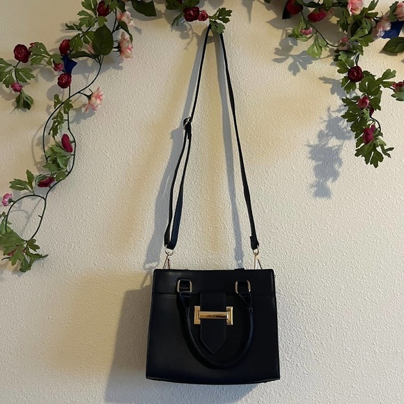 Blue Mid Size Crossbody Purse with handles - Picture 1 of 8